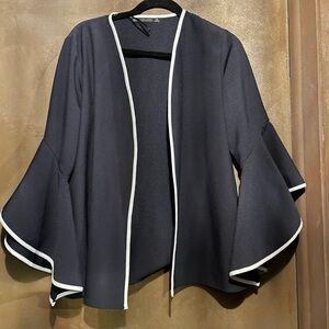 Zara Flared navy blue Pants and Jacket